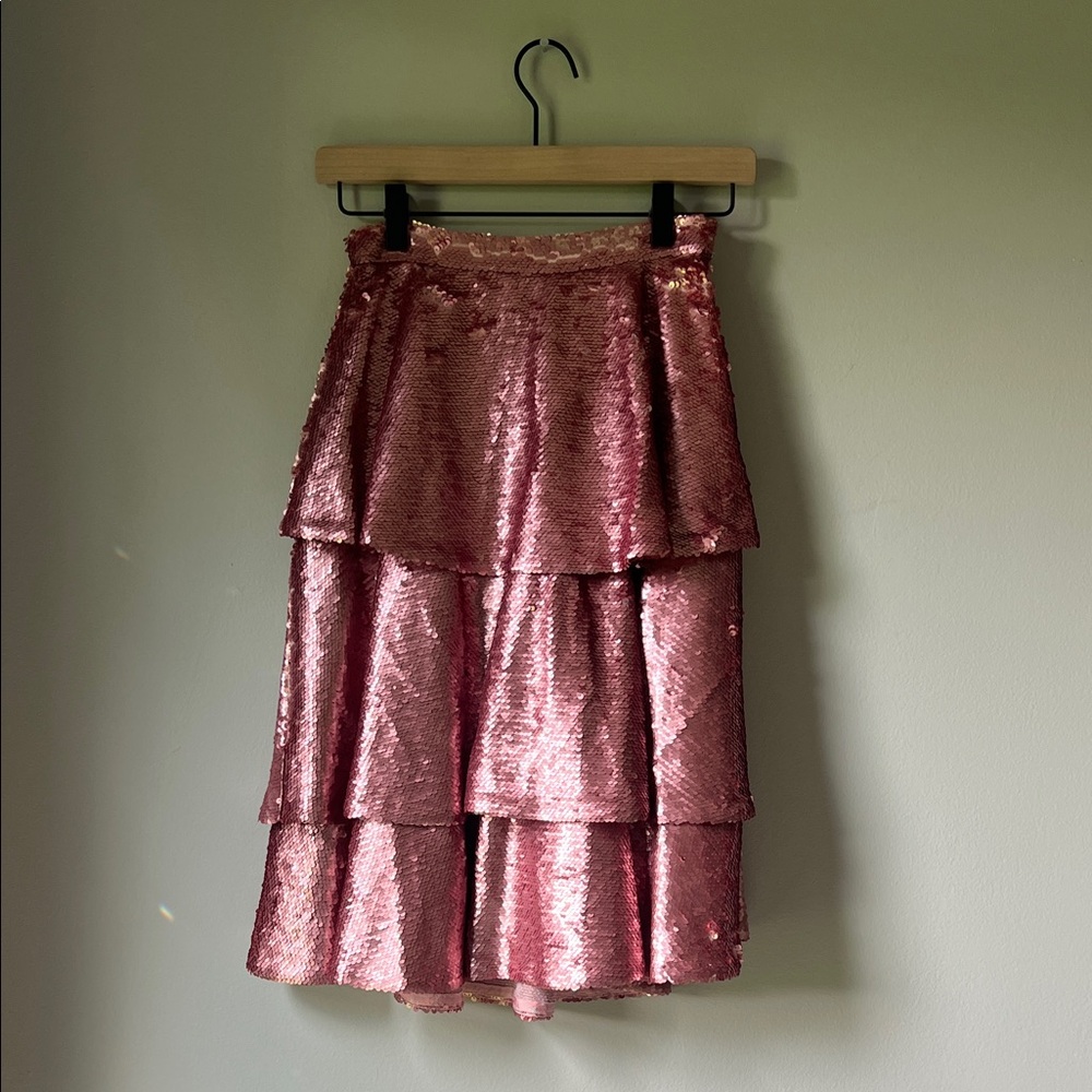 Rachel Parcell RP Sequin Tiered Skirt